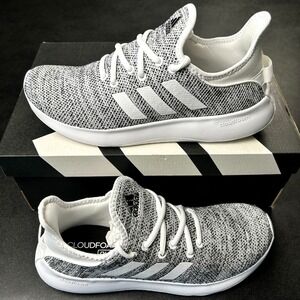 adidas Cloudfoam Pure SPW Womens Running Shoes Gray White Size 8 IF3393 NEW